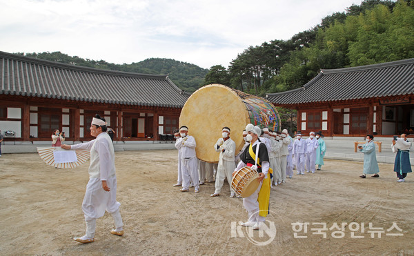 산청군 단성면 기산국악당 대고각 제막식 태평고 입정식